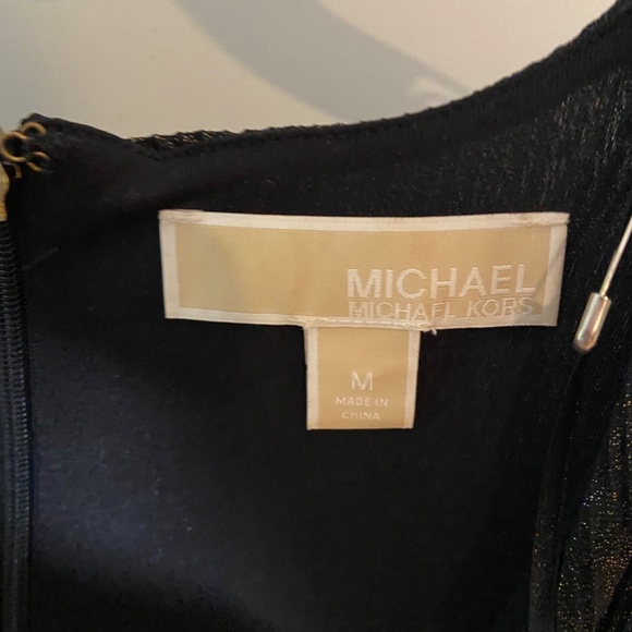 Michael Kors Black Shimmery Long Sleeve Dress - Picture 3 of 4